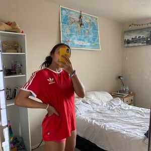Red Adidas Oversized shirt